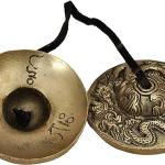 Tibetan Yoga Meditation Cymbals Bell - Dragon Embossed