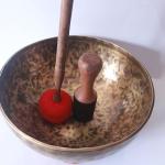 12 Inch Yogi Carving Singing Bowl | Handmade Seven Metal Tibetan Singing Bowl