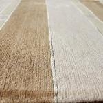 thamelmartUSA R372 Exclusive Handmade Warm Color Stripped Tibetan Wool and Silk Area Rug 8 Feet X 10 Feet Made in Nepal