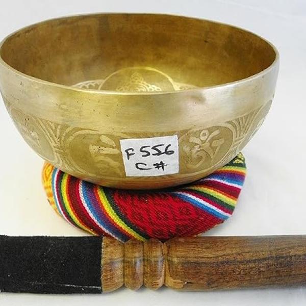 F556 6" Energetic Root 'C#' Chakra Healing Hand Hammered Tibetan Singing Bowl Made in Nepal