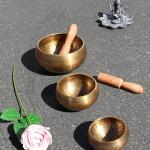 3 Pcs Tibetan Singing Bowl Standing Bell Set