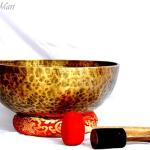 17 Inch Master Pieces ~ Extra Large Master Healing Tibetan Singing Bowl ~ Great use for Meditation, Sound Bath, Body Vibration included Cushion, Mallet and Drum stick, Handmade in Nepal.