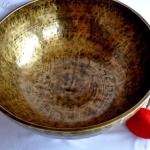 17 Inch Master Pieces ~ Extra Large Master Healing Tibetan Singing Bowl ~ Great use for Meditation, Sound Bath, Body Vibration included Cushion, Mallet and Drum stick, Handmade in Nepal.