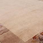 thamelmartUSA R4370 Gorgeous Custom Made Light Beige Colored Hand Made Tibetan Woolen Area Rug 5.7 Feet X 7.10 Feet Made in Nepal