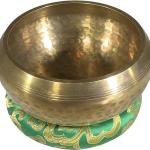 5 Gold Tibetan Meditation Yoga Singing Bowl Set
