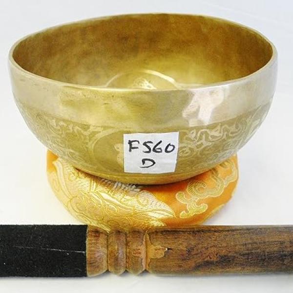 F560 6" Energetic Sacral 'D' Chakra Healing Hand Hammered Tibetan Singing Bowl Made in Nepal