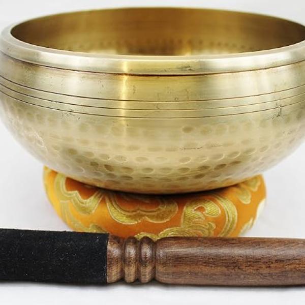 J787-F545 7.5" Energetic Sacral 'D#' Chakra Healing Hand Hammered Tibetan Singing Bowl Made in Nepal