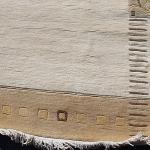 thamelmartUSA R8303 Gorgeous Custom Made Cream Colored Hand Made Tibetan Woolen Area Rug 5.7 Feet X 7.10 Feet Made in Nepal