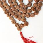 F688 Auspicious ~108 Rudrakshya Prayer Japa Mala for Meditation Handmade in Nepal