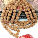 F688 Auspicious ~108 Rudrakshya Prayer Japa Mala for Meditation Handmade in Nepal