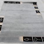 Thamel Mart USA R3374 Gorgeous Gray Color Handmade Tibetan Woolen Area Rug 4.7 Feet X 6.7 Feet Made in Nepal