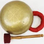 EE687 9.5" Energetic Root 'C' Chakra Healing Hand Hammered Tibetan Singing Bowl Made in Nepal