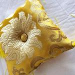 F775 Silk Brocade Ring Cushion Pillow for Tibetan Singing Bowl Hand Made in Nepal