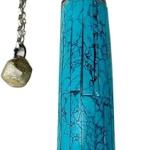 Buddhist Coper & Stone Set Hand-held Prayer Wheel - 8.5 Inch with Authentic Wooden Handle