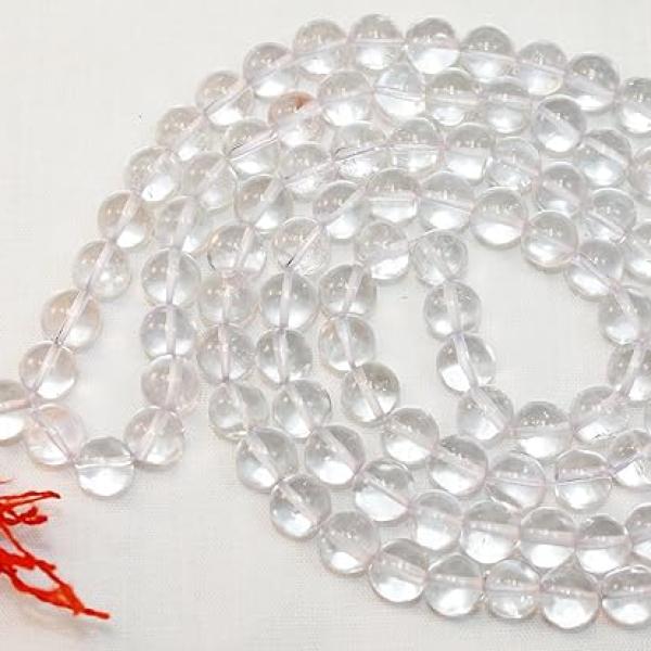F681 Handmade Tibetan Chrystal Glass Beads 108 japa mala for Meditation, Yoga 8mm Beads
