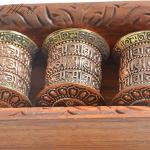 4 Inch Three-in-One Hanging Brass Prayer Wheel