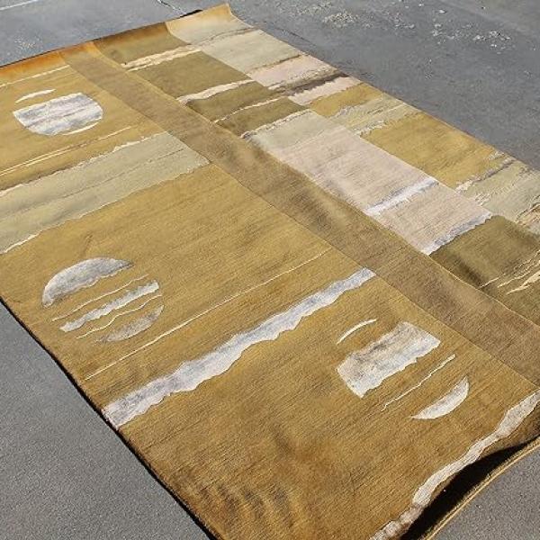 Thamel Mart R11570 Gorgeous Color Hand Made Tibetan Wool and Silk Area Rug 5.7' X 7.10' Handmade in Nepal