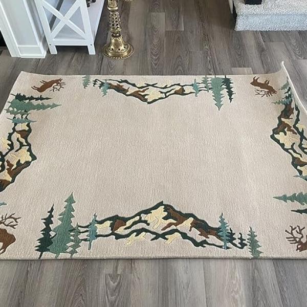 R7735 Gorgeous Rocky Mountain Special Tibetan Woolen Area Rug 4' X 6' Handmade in Nepal