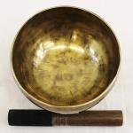 J844 6" Energetic Solar Chakra 'E' Healing Hand Hammered Tibetan Singing Bowl Made in Nepal