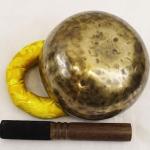 J844 6" Energetic Solar Chakra 'E' Healing Hand Hammered Tibetan Singing Bowl Made in Nepal
