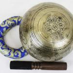F814 7" Energetic Third Eye 'A' Chakra Healing Tibetan Singing Bowl Handmade in Nepal
