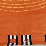 Thamel Mart R1212 Gorgeous Contemporary Tibetan Woolen Area Rug 5' X 8' Handmade in Nepal