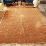 Thamel Mart R1385 Gorgeous Color Hand Made Tibetan Wool and Silk Area Rug 6' X 9' Handmade in Nepal