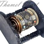 7"tall table top.wall Prayer Wheel-8 Auspicious symbols,dharma wheel,Buddhist.