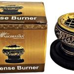 Vedic Mini Decorated Brass Charcoal Screen Incense Burner