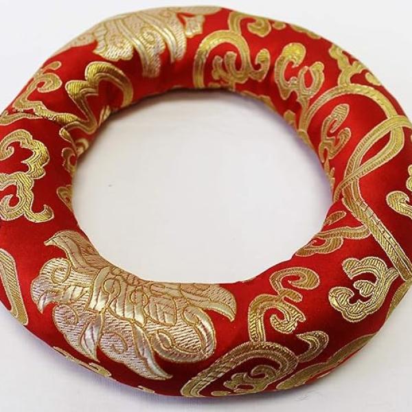 F1041/F783 Silk Brocade Cushion Pillow for Tibetan Singing Bowl Handmade in Nepal