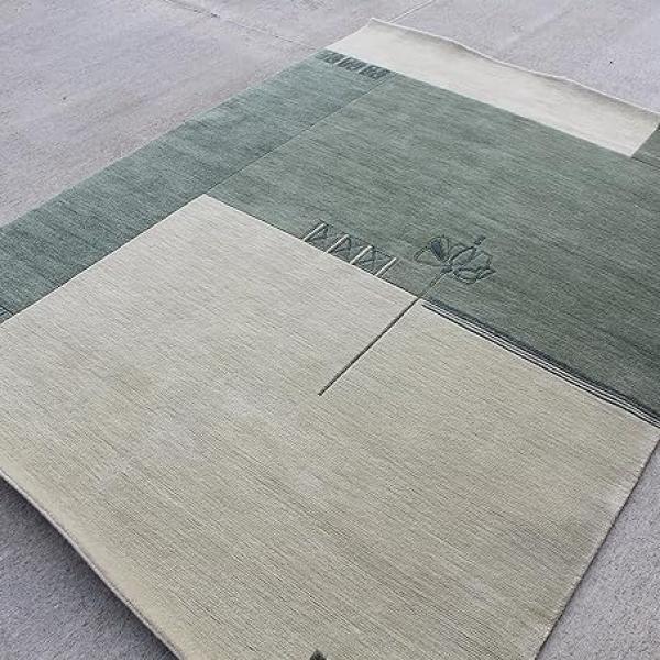 Thamel Mart R4414 One of a Kind Thick Woolen Pile Tibetan Area Rug 5.7' X 7.10' Handmade in Nepal