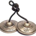 2.25” Diameter Tibetan Tingsha Bell Cymbals Set - Om Nama Shivay Embossed Chimes - Great for Yoga, Meditation, Spiritual, Mindfulness or Relaxation - Handmade in Nepal