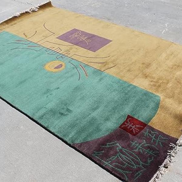 thamelmartUSA R14047 Exclusive Handmade Tibetan Woolen Area Rug 6 Ft X 9 Ft Made in Nepal