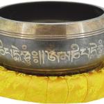Tibetan Singing Bowl Ring, Singing Bowl Cushion, Singing Bowl Pillow (Yellow)