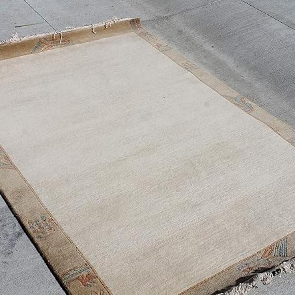 thamelmartUSA R3164 Gorgeous Warm Color Hand Made Tibetan Woolen Area Rug 4.7 Ft X 6.7 Ft Made in Nepal