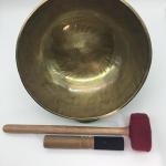 10" handmade Himalayan singing bowl, hand beaten by Nepali