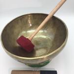 10" handmade Himalayan singing bowl, hand beaten by Nepali