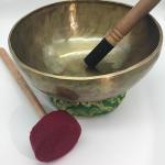 10" handmade Himalayan singing bowl, hand beaten by Nepali