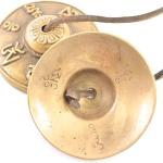 Silver Sky Imports Om Mani Padme Hum Tibetan Gong Tingsha Cymbals - Medium