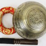 F807 6.75" Energetic Root"C#: Chakra Healing Hand Hammered Tibetan Singing Bowl Made in Nepal