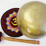 J713 7.5" Energetic Solar 'E' Chakra Healing Hand Hammered Tibetan Singing Bowl Made in Nepal