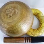 F423 5.75" Energetic Sacral 'D' Chakra Healing Hand Hammered Tibetan Singing Bowl Made in Nepal