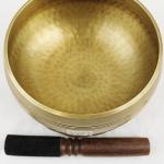 J757-F496 6" Energetic Solar 'E' Chakra Healing Hand Hammered Tibetan Singing Bowl Made in Nepal10