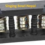 Tibetan Om Mani Padme Hum Hand Held Wall Hanging Prayer Wheel - Brass and Wood Hand Crafted in Nepal