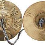 Tibetan Tingsha Cymbals ~2.75 inches- "Om Mane Padme Hum" Symbols Embossed~Hand Tuned Meditation Tibetan Bel
