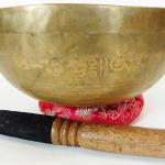 AA816 8.75" Energetic Root Chakra 'C#' Chakra Healing Hand Hammered Tibetan Singing Bowl Made in Nepal