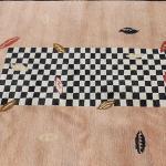 RSG4745 Gorgeous Modern Design Hand Made Tibetan Woolen Area Rug 4.7 Feet X 6.7 Feet Made in Nepal