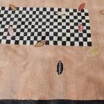 RSG4745 Gorgeous Modern Design Hand Made Tibetan Woolen Area Rug 4.7 Feet X 6.7 Feet Made in Nepal