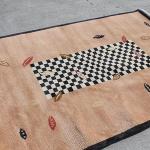 RSG4745 Gorgeous Modern Design Hand Made Tibetan Woolen Area Rug 4.7 Feet X 6.7 Feet Made in Nepal