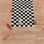 RSG4745 Gorgeous Modern Design Hand Made Tibetan Woolen Area Rug 4.7 Feet X 6.7 Feet Made in Nepal